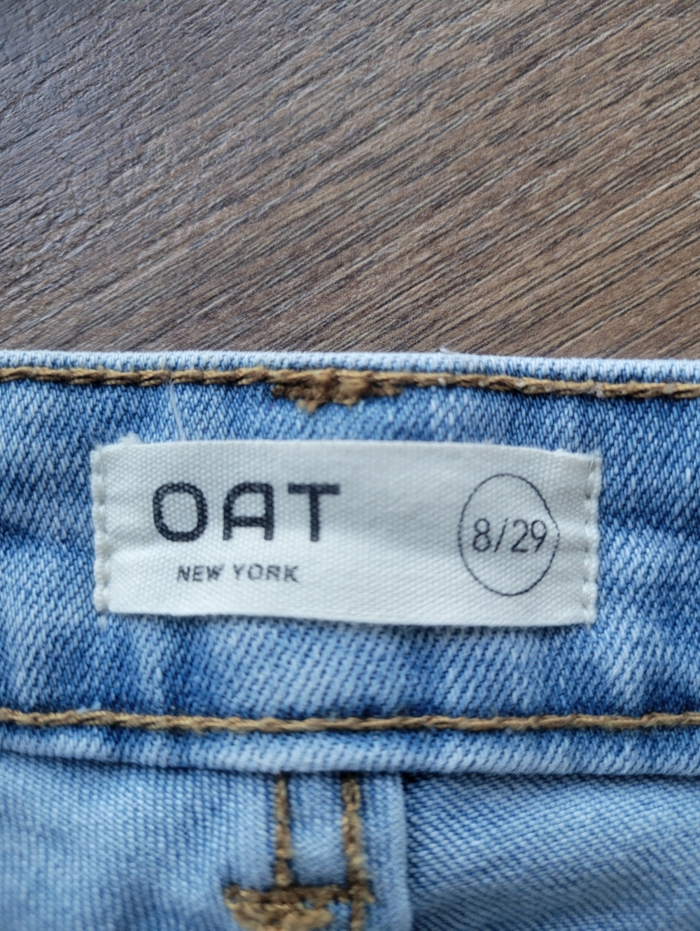 Oat NY Straight Wide Leg Ankle Jean Light Wash Size 8/29 Waist - Picture 4 of 5